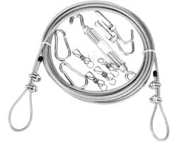 Gecoate Staaldraad - Waslijn Kabel - Buiten Kleding Drogen - Metaal Gecoate Staalkern - 4mm Diameter 6 Meter