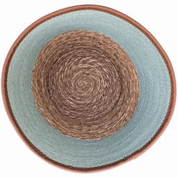 Lavandoux - Wasmand - Zeegras - Naturel en Blauw - M: Ø40 x H47 cm — thumbnail 5