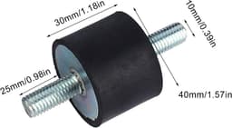 4x M10 Trillingsdempers Rubber Montage Set - Schokabsorberend voor Compressoren en Motoren — thumbnail 3