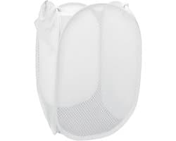 Gerimport Wasmand flexibel/opvouwbaar - wit - kunststof - 30 x 30 x 50 cm - 55 liter