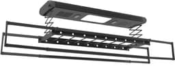 Elektrisch Plafond Wasrek - Uitschuifbaar 130-215 cm - Ruimtebesparend Droogrek met LED Verlichting & Afstandsbediening - Zwart — thumbnail 4