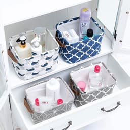 Opbergmanden Set van 4 - Opvouwbare Mini Opbergdozen voor Speelgoed en Kleding - Waterdichte Canvas en Linnen Bakken — thumbnail 3