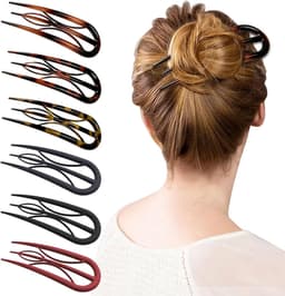 6x Grote U-Vormige Haarspelden Set - Sterke Franse Haarpennen voor Dik & Dun Haar — thumbnail 1