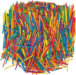 Houten Knijpers - Ambachtelijke Stokjes - Creatief Knutselen - Grote Set - 4.3 cm Lengte - Veelkleurig — thumbnail 1