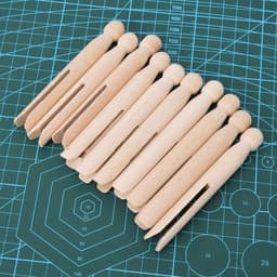 Wasknijpers van Hout - Kledingklemmen - Handgemaakt voor Kledingopslag en -drogen — thumbnail 2