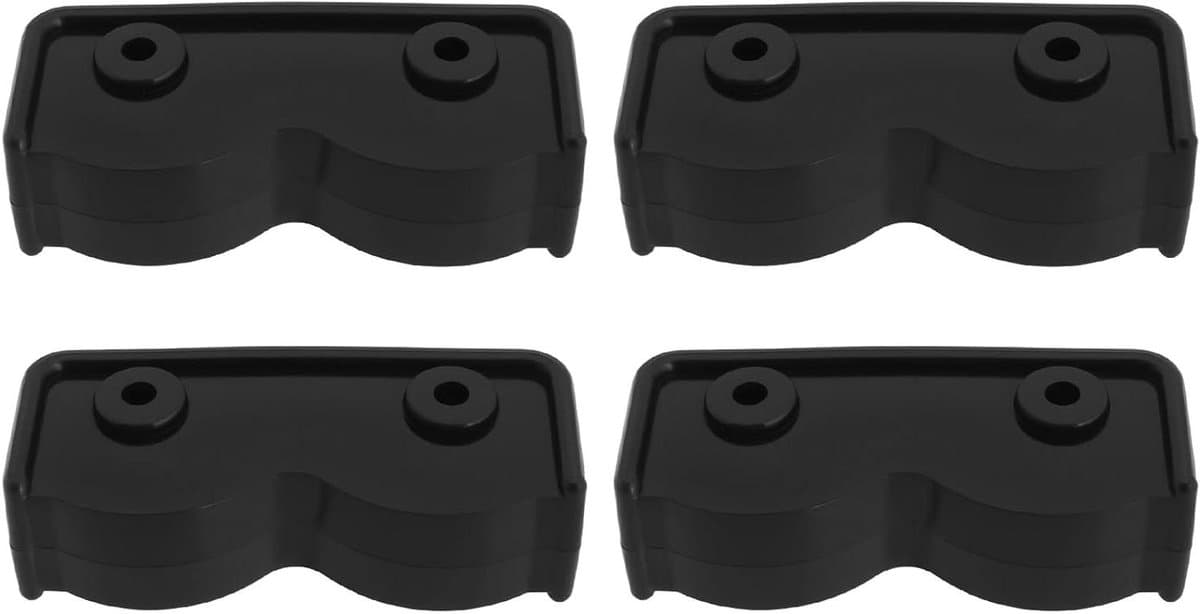 Allecto - Pop-up tuinhuisje connector - Vervangingsdeel - Rechthoekige beugel - Geschikt voor tenten - Zwarte connector 4 stuks, terrasparasol, tuinmeubilair - Tuinaccessoires — afbeelding 1