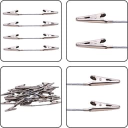 20 Stuks Dubbelzijdige Alligator Clips voor Foto's en Memo's - Zilvere Draad Klemmen — thumbnail 2