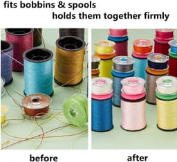 100 Stuks Garenklos Organizers - Bobbin Clips voor Naaimachine Spoelen - Houdt Klosjes en Spoelen Samen — thumbnail 4