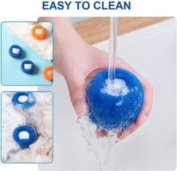 6 Stuks Wasballen Anti Klit Wasmachine Pluizenverwijderaar Bloemvorm Wasbol Wasgoed Reinigingsbal Herbruikbare Wasdroger Ballen Voor Kleding Dekens Jassen Handdoeken — thumbnail 5