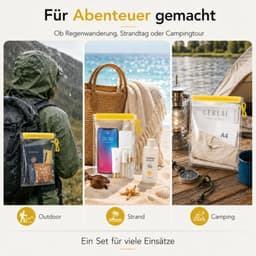 3 stuks waterdichte zakken, transparante hersluitbare pvc-zakken, verliesveilige documententas voor reizen, badkamer, outdoor, zwembad, mobiele telefoon, camera's, 3 stuks — thumbnail 4