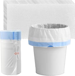 40 stuks toiletzakken met absorberende pads, toiletstoel, bedpanneninzetstukken, camping, draagbare wc-inzetstukken, toilet, poepzakken, hygiënische zakken, vuilniszakken, campingtoilet voor — thumbnail 1