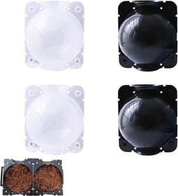 Zfdg 4 stuks plantenwortels, propagatietabal, plantenwortelkweekbox, plantenwortels, groeibox, voor hogedruk-gepropplant-wortelbeheersing van de plantenvermeerdering, zwart — thumbnail 1