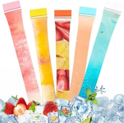 IJsjeszakjes - Transparant - 4,5 x 28 cm - PE Materiaal met Sterke Afsluiting - Voor Zelfgemaakte IJsjes en Yoghurt — thumbnail 1