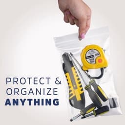 GPI - 6 Mil, extra stevige, heldere hersluitbare plastic ritszakken, 6" X 9", prikbestendig, sterke polyzakken met lockrits, voor schroeven, moeren, bouten & — thumbnail 2