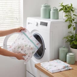 Wasnet voor Wasmachine - Multicolor - 40 x 50 cm - 3-delige Waszakset met Ritssluiting - Voor Ondergoed en Reisorganizer — thumbnail 2