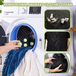 ECTEATOY® Wasballen voor wasmachine - 12-pack - Verwijdert haar en vlekken - 5 cm diameter - Anti-pluis - Wasbollen - Anti haar - Ook geschikt voor dierenharen - Blauw — thumbnail 5
