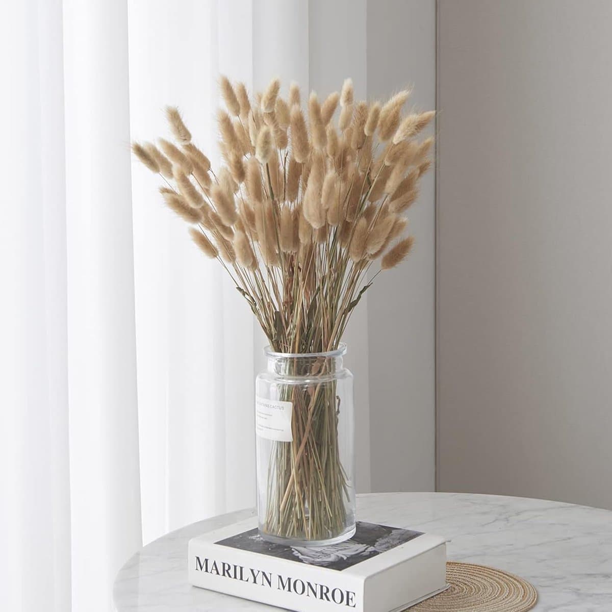 Pampasgras, 60 stuks, boho-plant, natuurlijke gedroogde bloemen, decoratieve pampa's voor wooncultuur, tafel, bruiloft (primaire kleur) — afbeelding 1