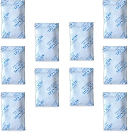 10 x 10 gr silicagel Tyvek-pakketten. Zuivere, veilige en herbruikbare silicagel droogzakjes. Hernieuwbare ontvochtigerzakken - Vocht absorberen. — thumbnail 1