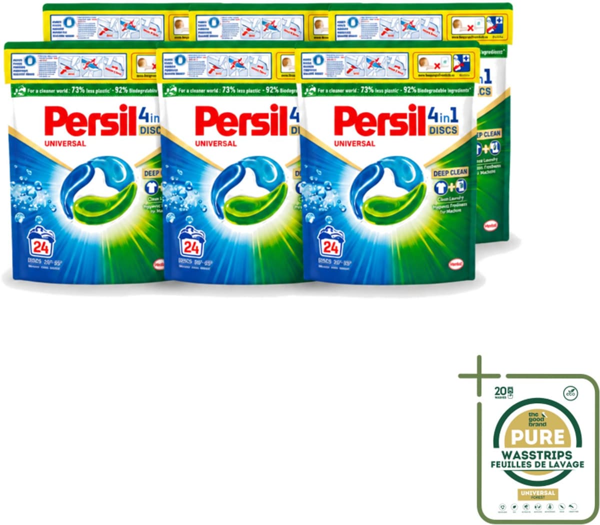 6 x Persil – Wasmiddel Discs – Universeel - 24 Capsules - Wasmiddel - Wascapsules - Vlekverwijdering - Frisheid - Kleurbehoud — afbeelding 1