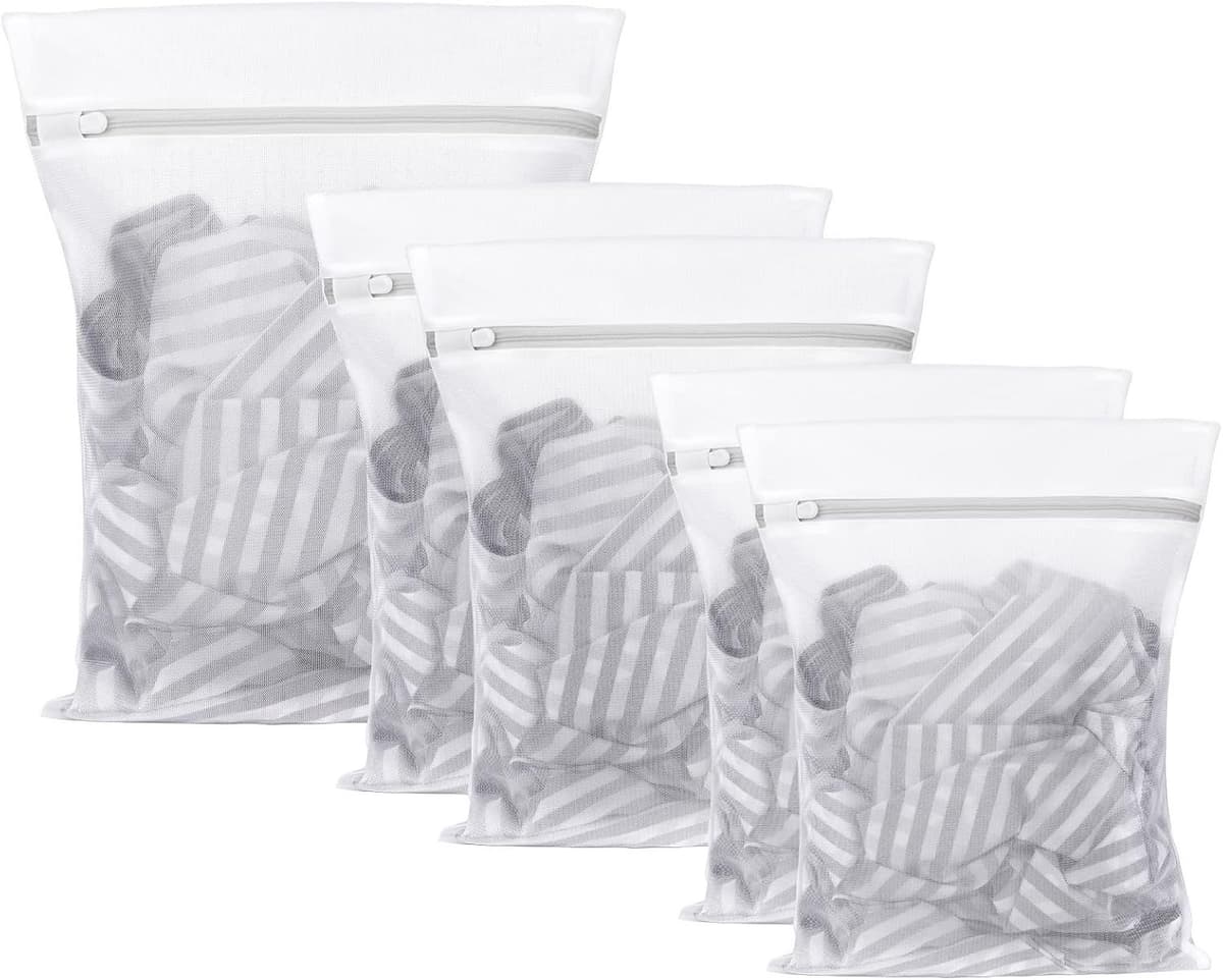 Wasnetten voor Delicate Kleding - 5 Stuks Waszakken voor Ondergoed, Sokken en Baby Kleding — afbeelding 1