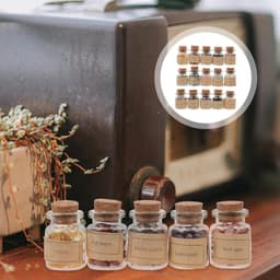 1set Decoratieve Kristallen Flesjes Van Wensflessen Met Natuurlijke Chips Handgemaakte Decoratie Voor Sieraden Ambachten Draagbare Stevige Design — thumbnail 2