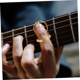1set Banjo Vingerpicks Voor Beginners Lichtgewicht Flexibel Voor Precisie Spel Gouden Metalen Picks Voor Banjo Spelers — thumbnail 3