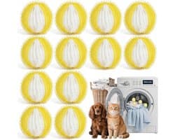 12x Wasballen - Verwijderen Huisdier Haar & Pluisjes uit Kleding