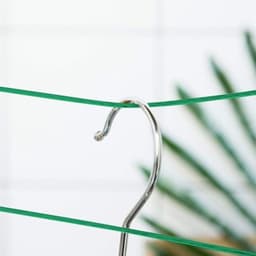 Waslijn voor buiten – Kunststof gecoate stalen kabel, 50 m, groen — thumbnail 3