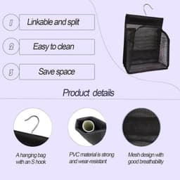 Ophangbare klemmenzak - Opbergtas met grote capaciteit - Voor wasgoed, make-up en reisaccessoires — thumbnail 3