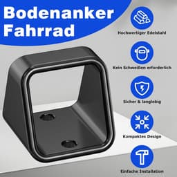 Kettinganker Beveiliging - Diefstalpreventie - Motorfiets Beveiligen - Zeer Veilig Ontwerp - 5 x 5 x 5 cm - Zwart — thumbnail 3