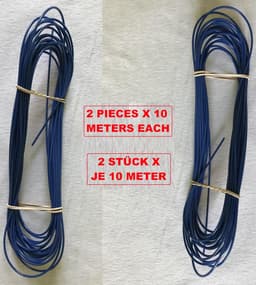 Camping waslijn - Reis waslijn - Buiten drogen - Extra sterk staal - 10 meter - Blauw — thumbnail 2