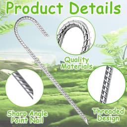Grondanker - Zwart en Zilver - 30 cm - Verzinkt Staal - Voor Outdoor Bevestiging en Zekerheid — thumbnail 4