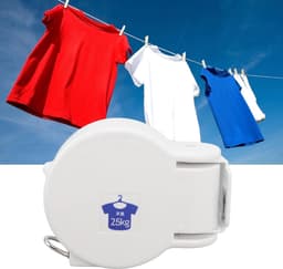 Intrekbare Waslijn - Drogende Kleding Lijn - Ruimte Besparen - 180 Graden Draaibaar - 4.2 Meter Uittrekbaar - Wit — thumbnail 2