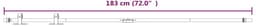 vidaXL - Ophangset - voor - minischuifdeur - 183 - cm - koolstofstaal - wit — thumbnail 2