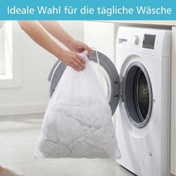 Set van 2 Waszakken 70x90cm, Fijne Mesh Wasnetten met Trekkoord voor Kleding, Beddengoed en Speelgoed, Herbruikbare Waszakken voor de Wasmachine — thumbnail 4