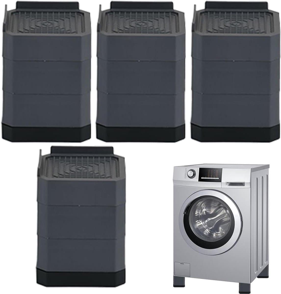 Meubelpoten Verhogers - Bank Verhogers Stoel - Apparaten Verplaatsen - Verstelbaar & Antislip - 17.7x9.2x9.2 cm - Grijs — afbeelding 1