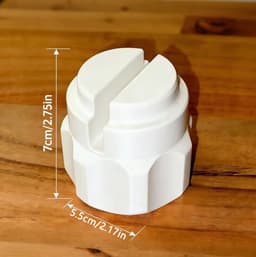 Lekbak Wasmachine - Afvoerbak voor wasmachine - Afvalwaterbak van de wasmachine - Afvalwateropvangbak - 16 × 18cm - Geschikt voor wasmachines - Met lekbak + universele geleidingsplaat + moer - Universeel - Wit — thumbnail 3