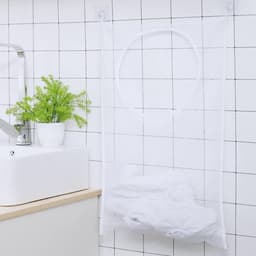 Hangende wasmand voor deur, praktische waszak voor slaapkamer en badkamer, ruimtebesparend en stijlvol ontwerp — thumbnail 4