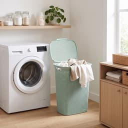 Kunststof wasmand met deksel 57 liter Five® - Blauw - Kunststof — thumbnail 5