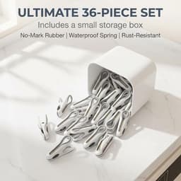 Kledingknijpers set 36-delig - sterke plastic knijpers - weerbestendig en duurzaam - ideaal voor de was - SnelShoppen — thumbnail 3