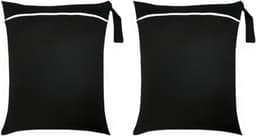 2 stuks natte zakken, waterdichte waszak met ritssluiting, herbruikbare reiszak, kleine natte zak, zwemmen, voor badpakken, strandhanddoeken, sportkleding, wetbag — thumbnail 2