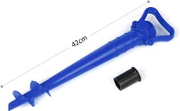 Strandparaplu zandanker - Blauw - Geschikt voor parasol met 19-32 mm paal - Lichtgewicht en draagbaar - Voor buitengebruik — thumbnail 5