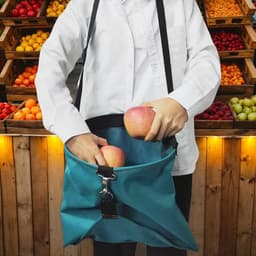 Plukschort Verstelbaar - Oogstschort Tuin - Fruit Oogsten - Met Meerdere Zakken - 40x38x28cm - Groen — thumbnail 5