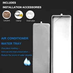 Condensaatbak Airco - Afvoerbak Condenswater - Voorkomt Waterschade - Lekvrij Systeem - 2m slang - Grijs — thumbnail 4