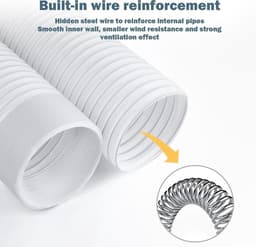 Afvoerbuis Airconditioner - Afvoerslang AC - Ruimte Koelen - Luchtdichte Afdichting - 130 mm x 3 meter - Wit — thumbnail 5