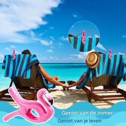 carmdering - Handtuchklammern - Strandtuch Clips - Grote Klemmen - Sterke Windweerstand - Veelzijdig Gebruik - Kunststof En RVS - Duurzaam Design - Comfortabele Grip - 2 Stuks — thumbnail 4