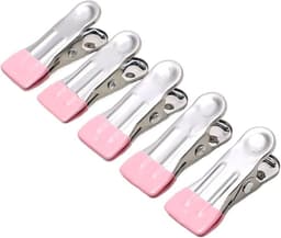 Roestvrijstalen Knijpers - Wasknijpers - Kleding Ophangen - Stevige Grip - 50 Stuks - Roze — thumbnail 1