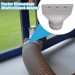 Afvoerslang Airco Klimaat - Koppelstuk Mobiele Airco Afvoerslang - Adapter voor uitlaatpijp van airconditioner - Airconditioning afvoerslang - Verlengstuk van de uitlaatpijp van de airconditioning - Geschikt voor Ø13-15cm - Grijs — thumbnail 3