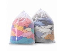 Solidchoice - Set van 2 XXL Waszakken voor Kleding en Beddengoed