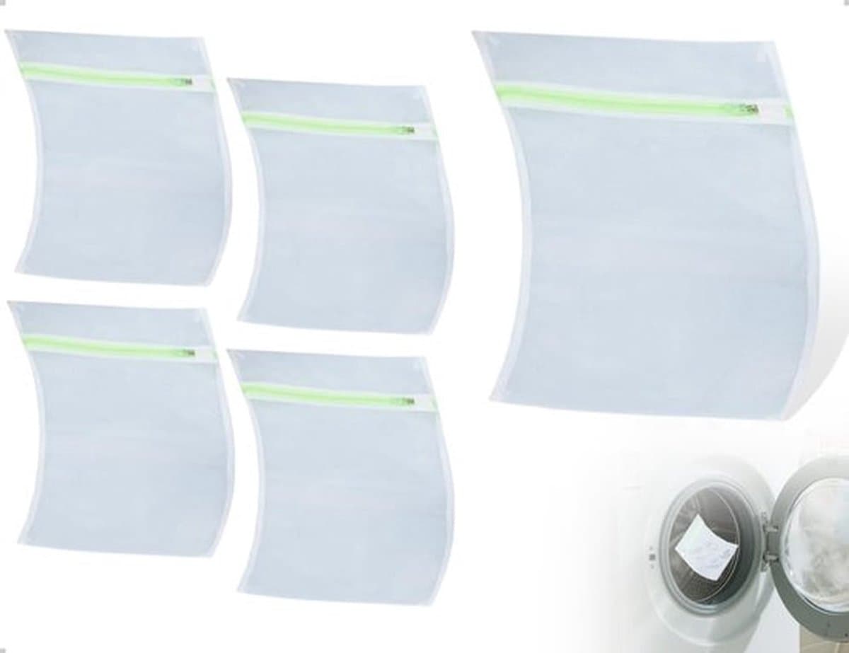 Waszakken Herbruikbaar - Set van 4 - Polyester Mesh - Antikreuk - Lichtgewicht - Ideaal voor Reis en Activiteiten - Wasnet — afbeelding 1